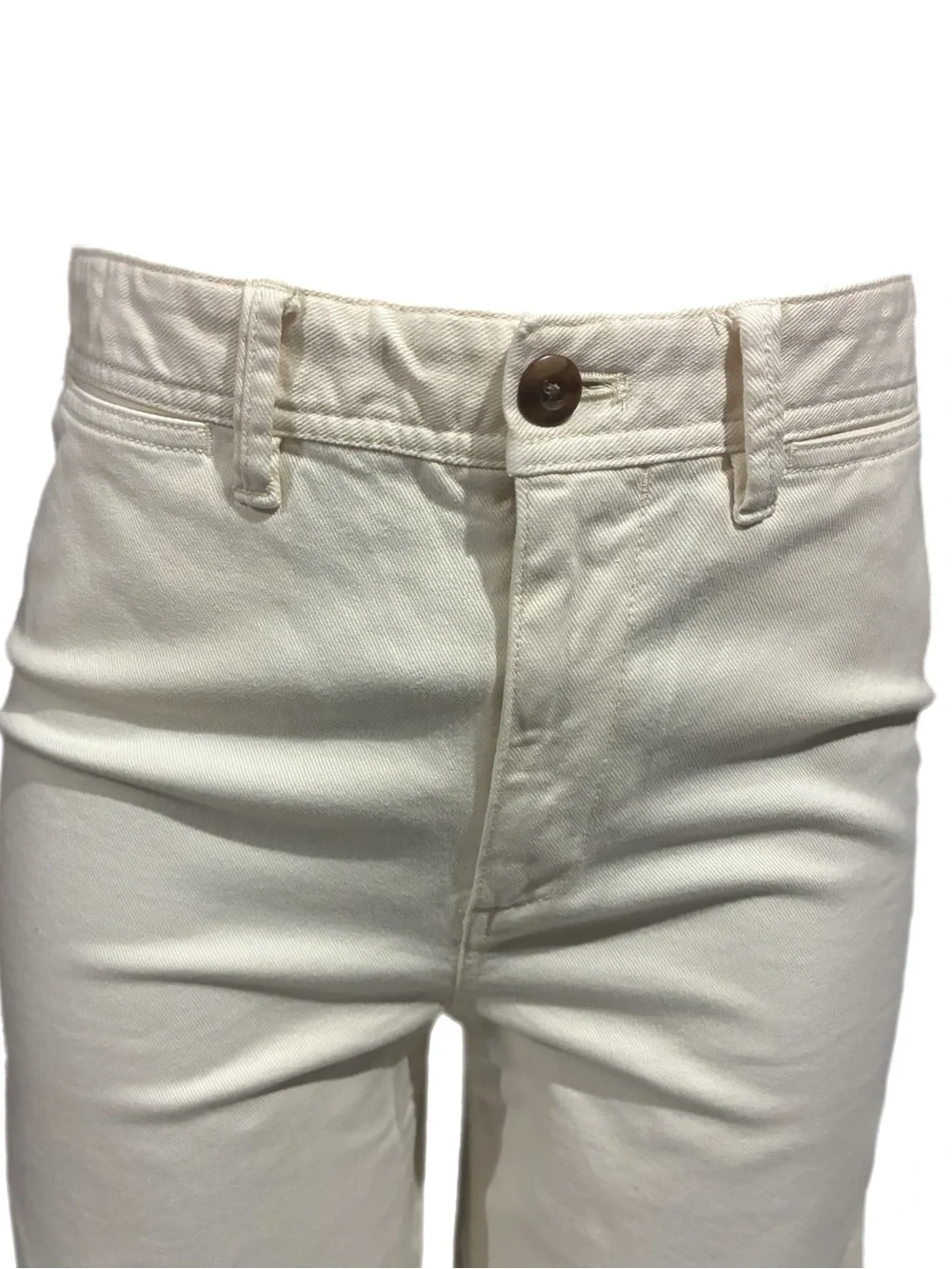 GAP Off-White High-Rise Wide Leg Crop Denim Pants Jeans Size 6 Stretch Bohemian - Picture 5 of 13